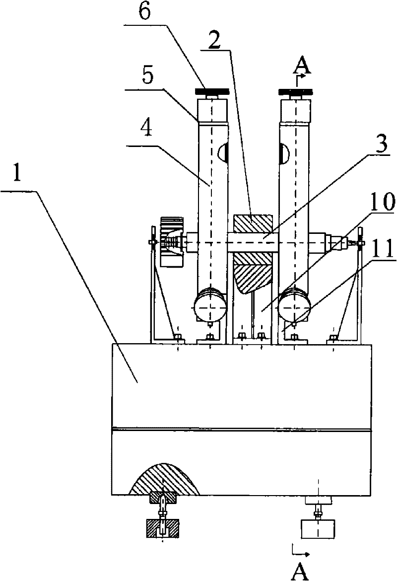 Dynamic loading comprehensive experimental table for gas bearing-rotor system