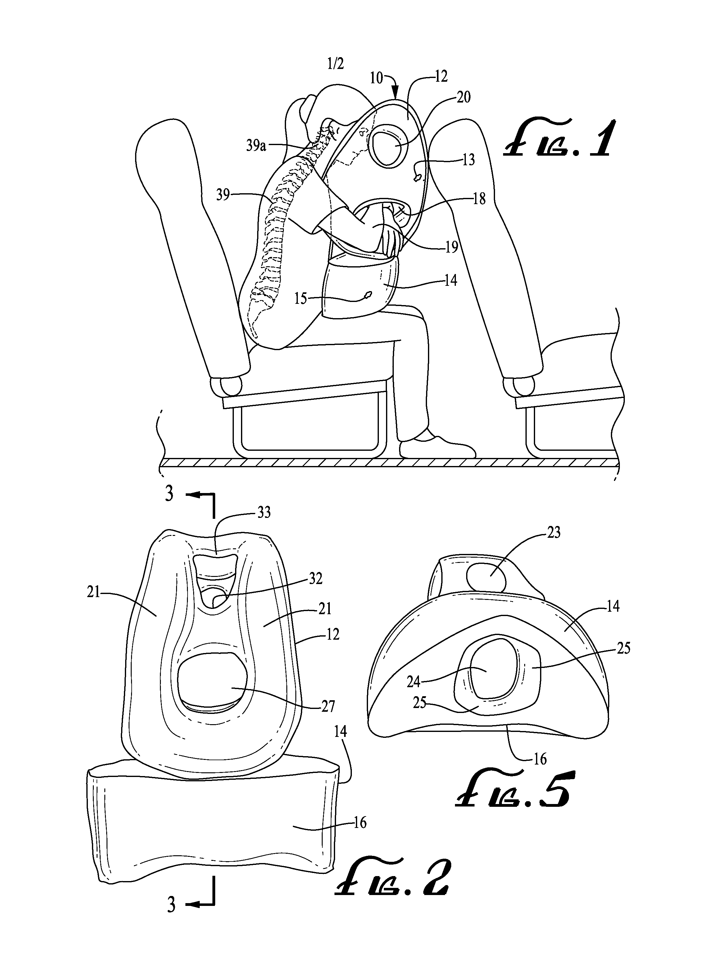 Inflatable resting pillow