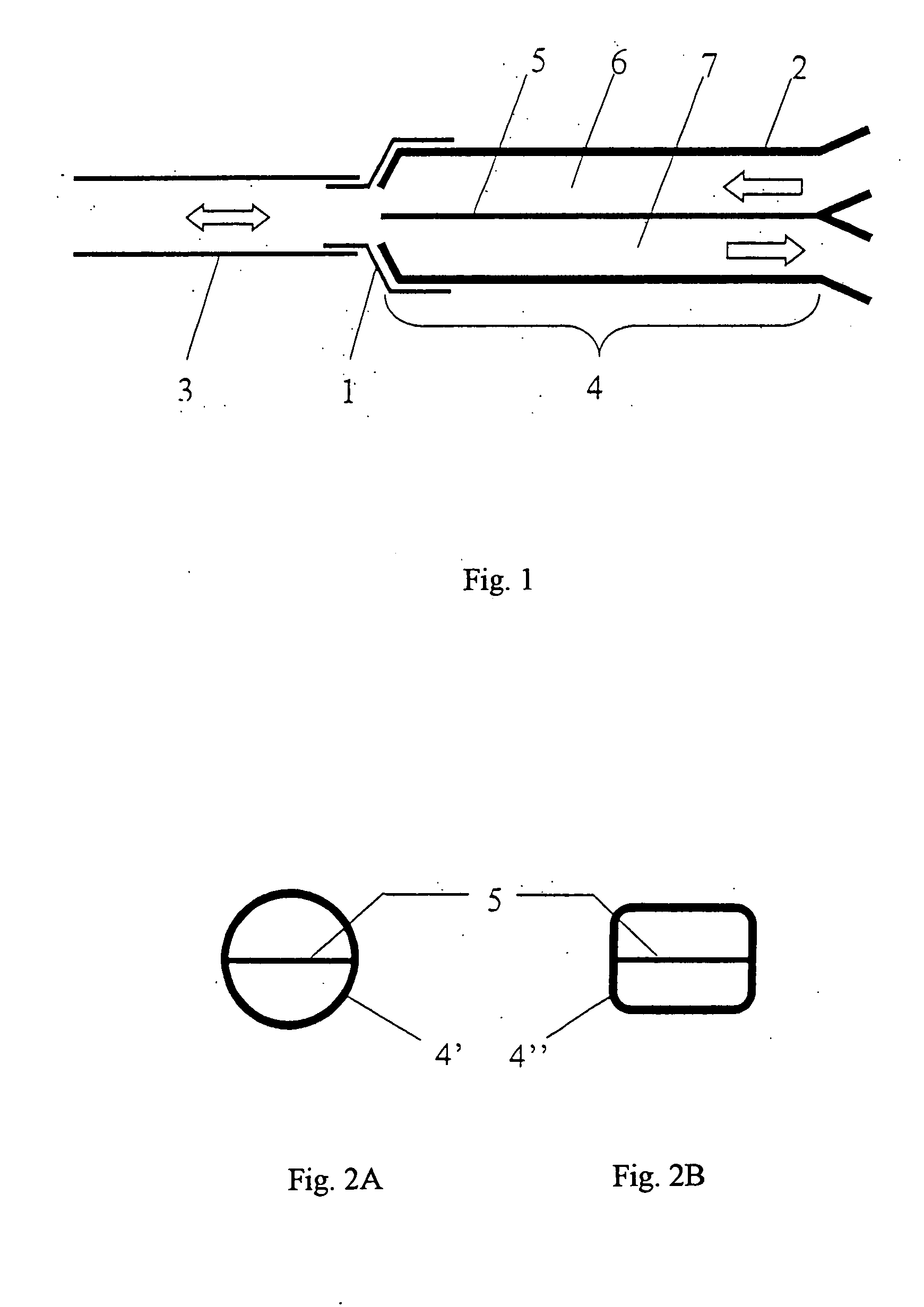 Measuring device for measuring the volume flow or the substance properties of a gas, whose direction of flow can reverse