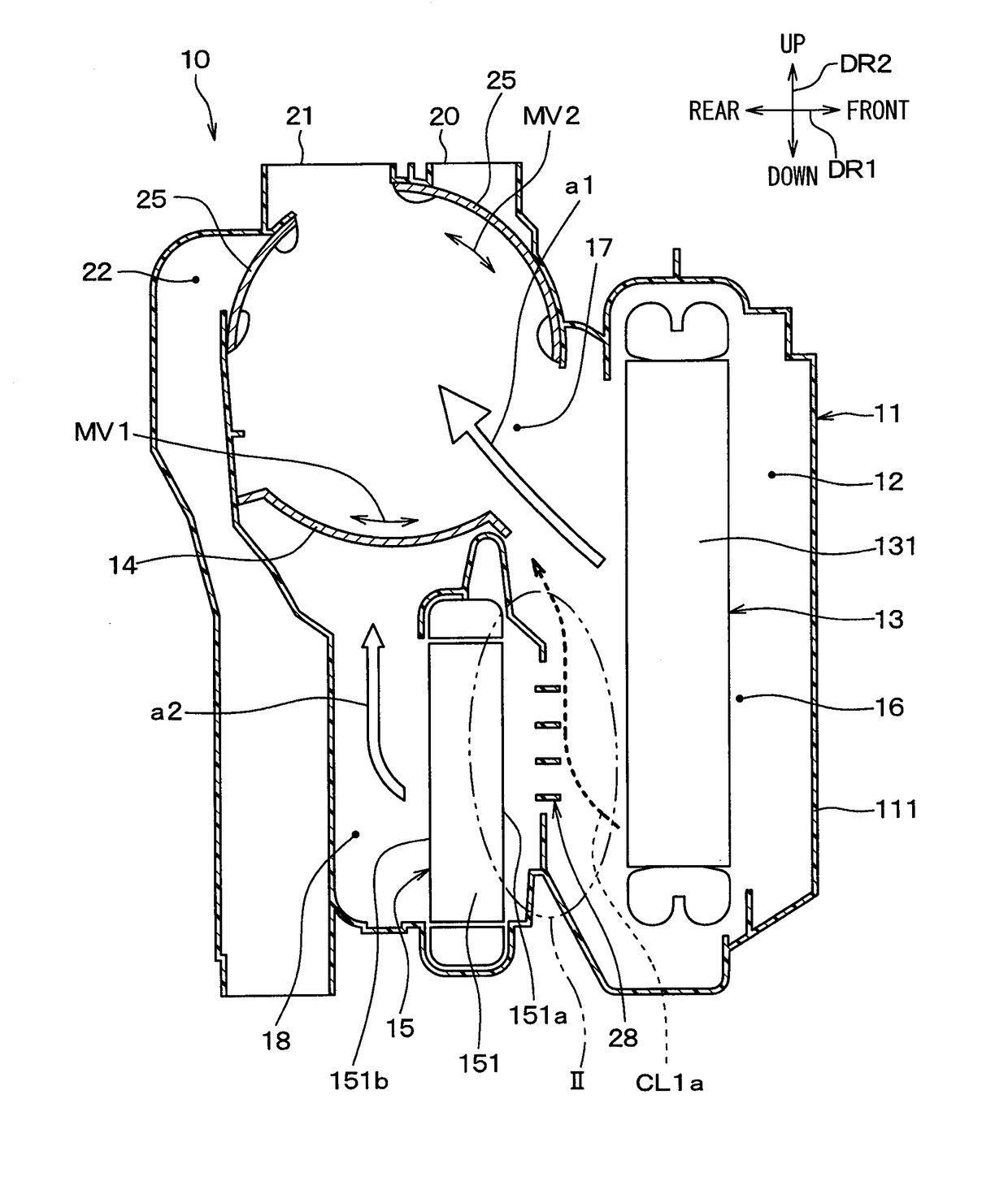 Vehicle air-conditioning unit