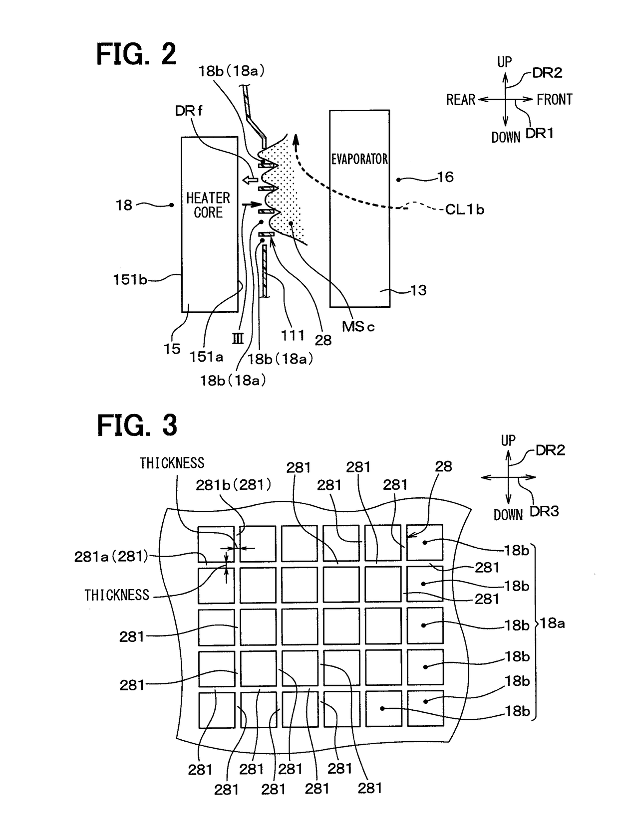 Vehicle air-conditioning unit