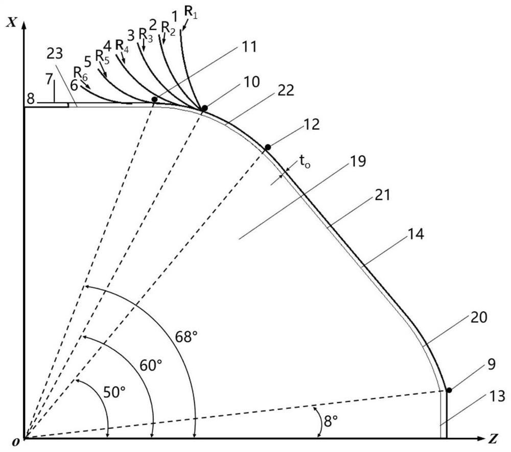 Spinning forming method for complex thin-wall variable-cross-section component of aluminum alloy splice plate