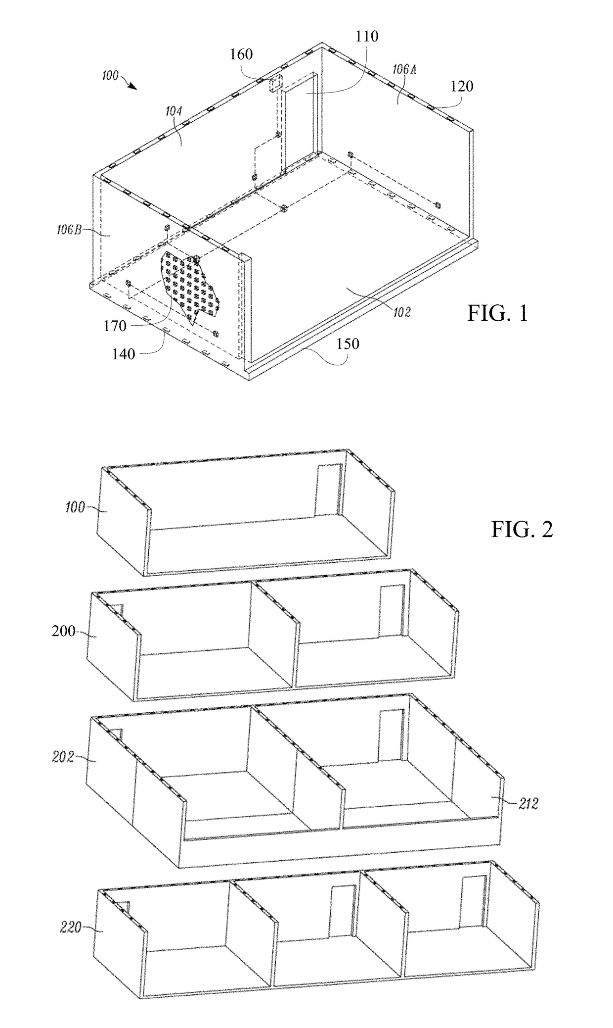 Portable robotic casting of volumetric modular building components