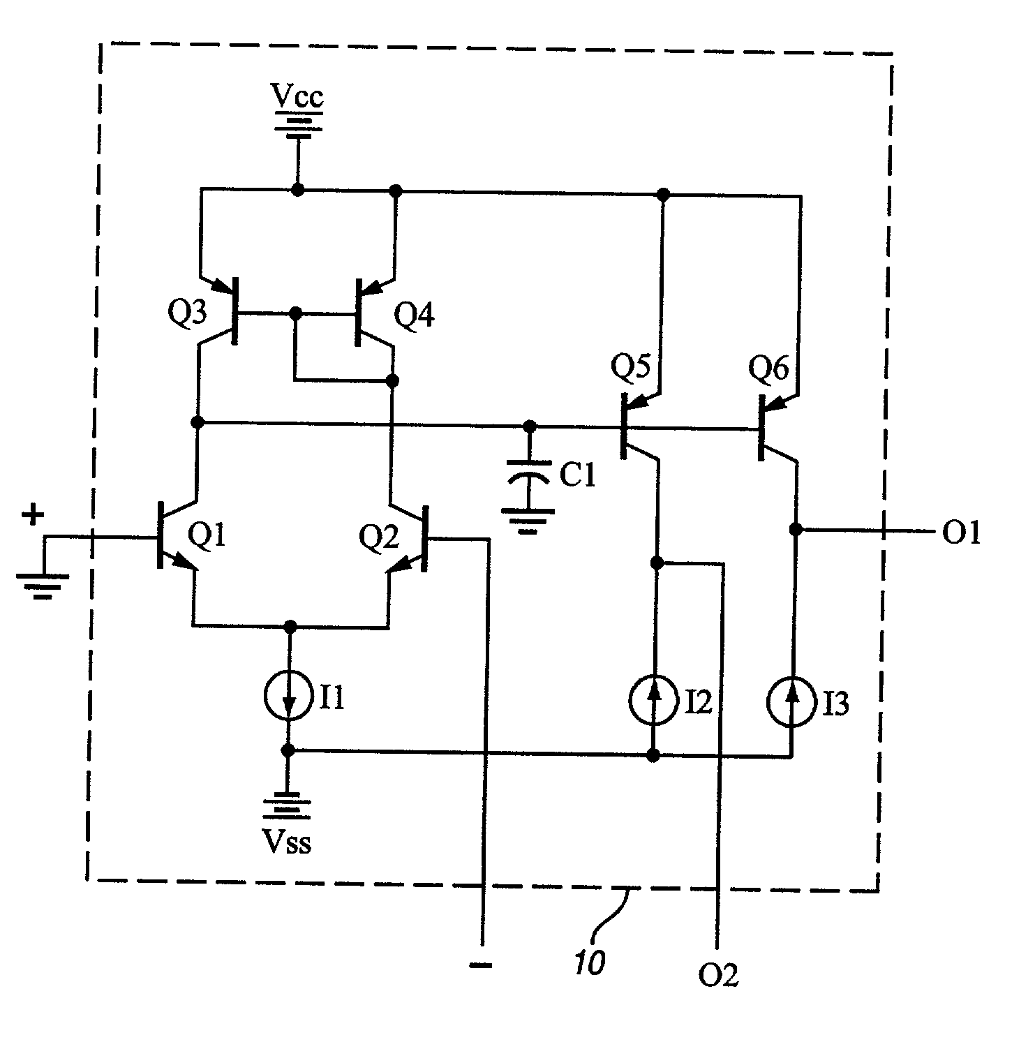 Current amplifier structure