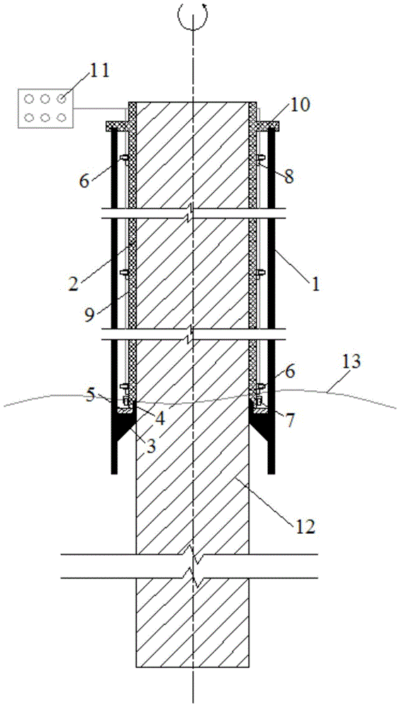 A non-destructive assembly and disassembly of double-layer steel casing group structure and construction method of bored pile in deep water area