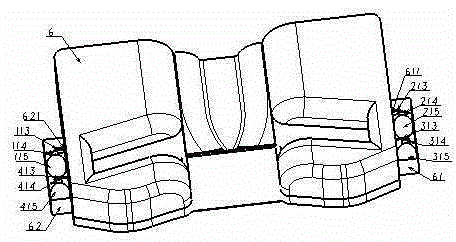 Healthcare pillow allowing four areas to be adjusted