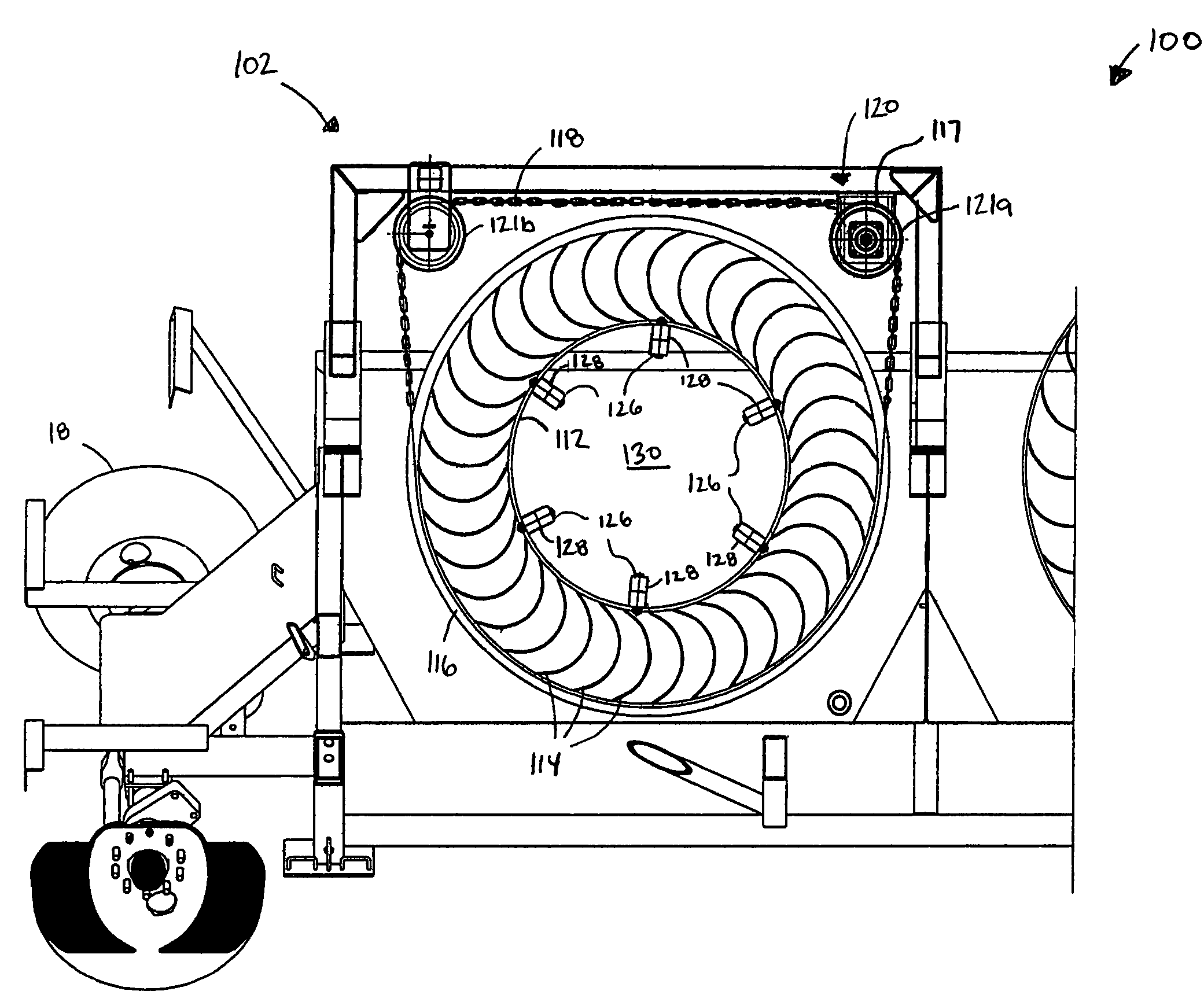 Material classifier having a scoop wheel