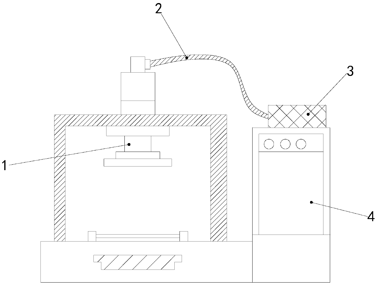 Press fit force testing device of self-positioning steel and iron cable trench cover plate