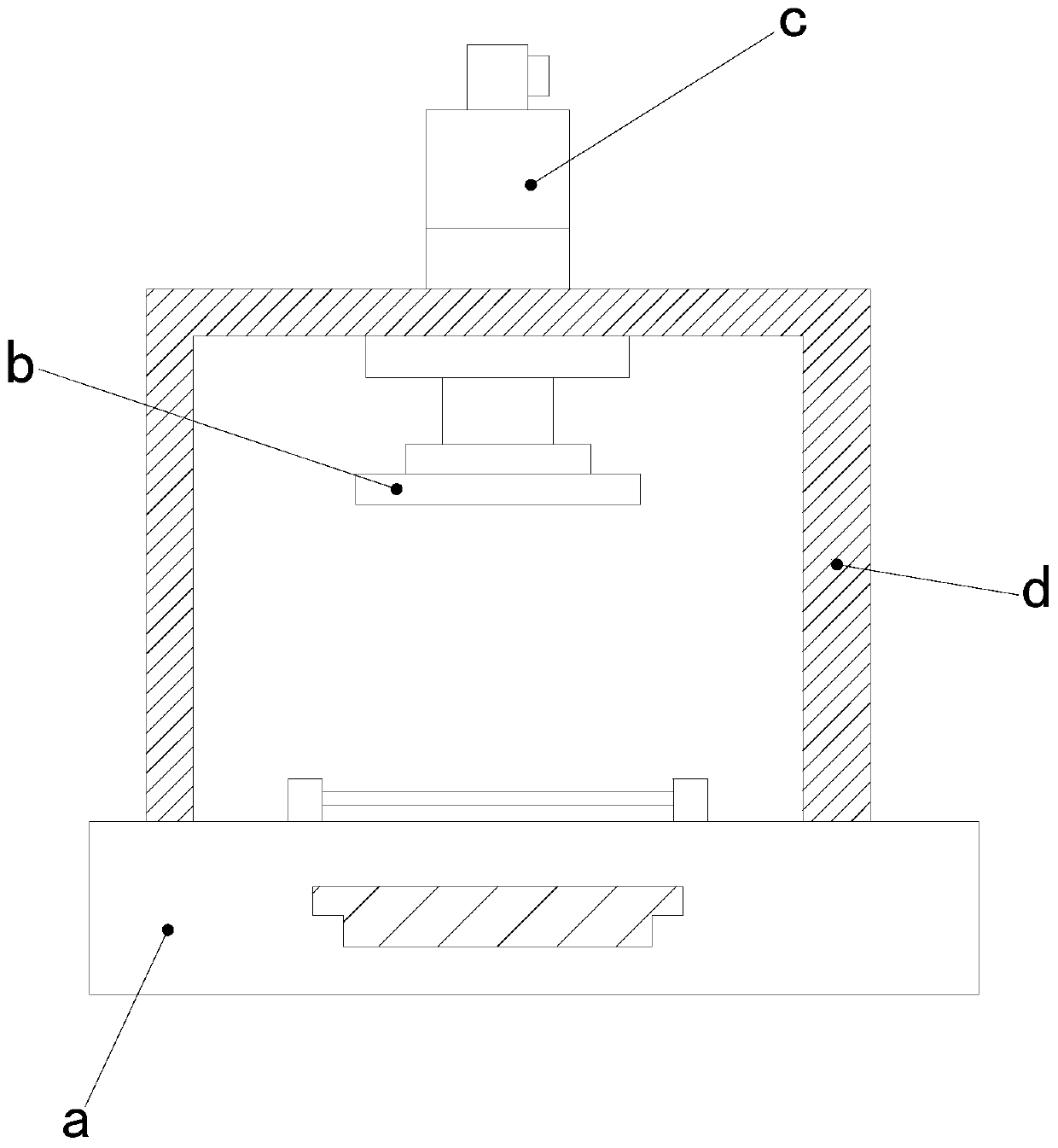 Press fit force testing device of self-positioning steel and iron cable trench cover plate