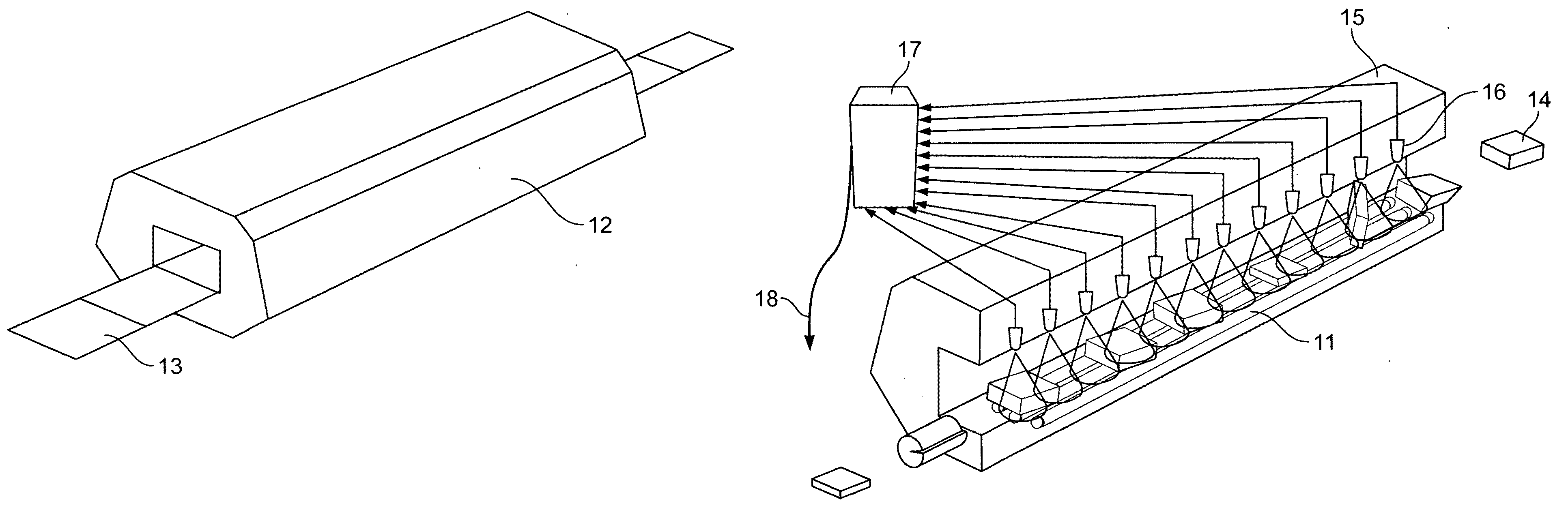 Process for neutron interrogation of objects in relative motion or of large extent