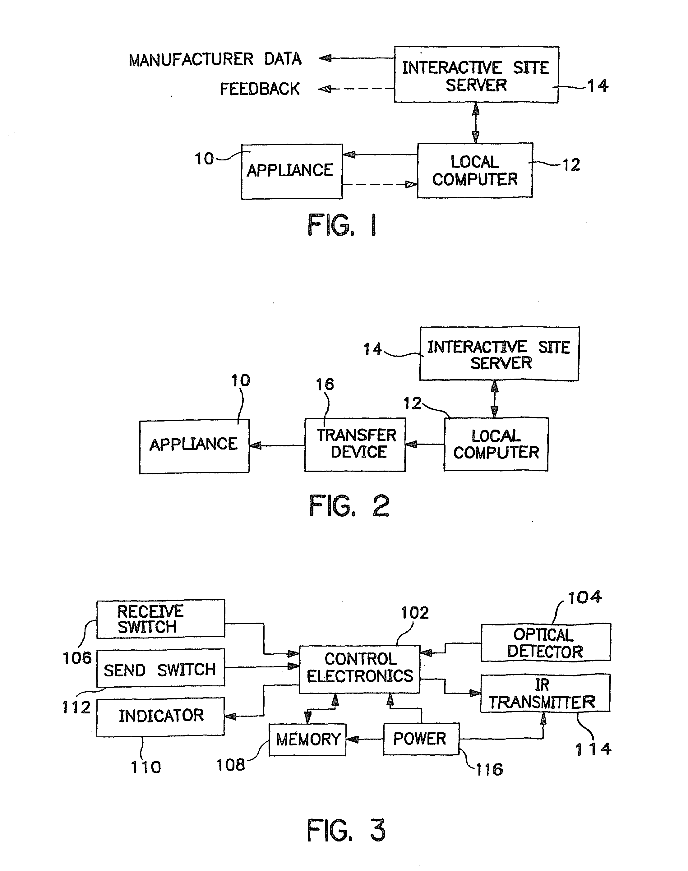 Method and apparatus for setting programmable features of an appliance