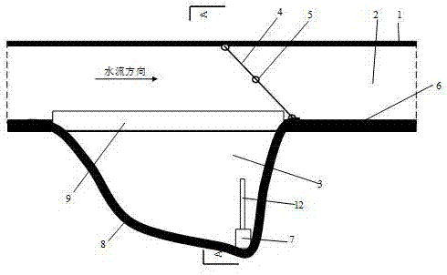 Deep tunnel variable-section sedimentation clean-up chamber