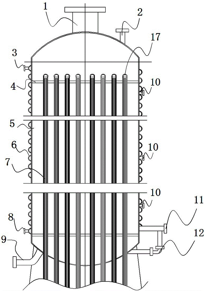 Wing-shaped pipe type adsorption column for polycrystalline silicon tail gas recovery system