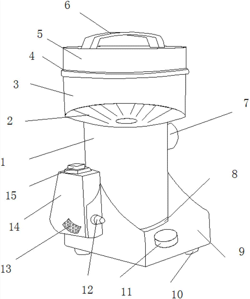 Crushing device for arrowroot block bodies