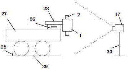 Large slab flame spray gun cutting height control system and its application method