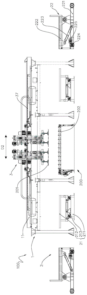 Full-automatic horizontal glass stacking machine and glass stacking method