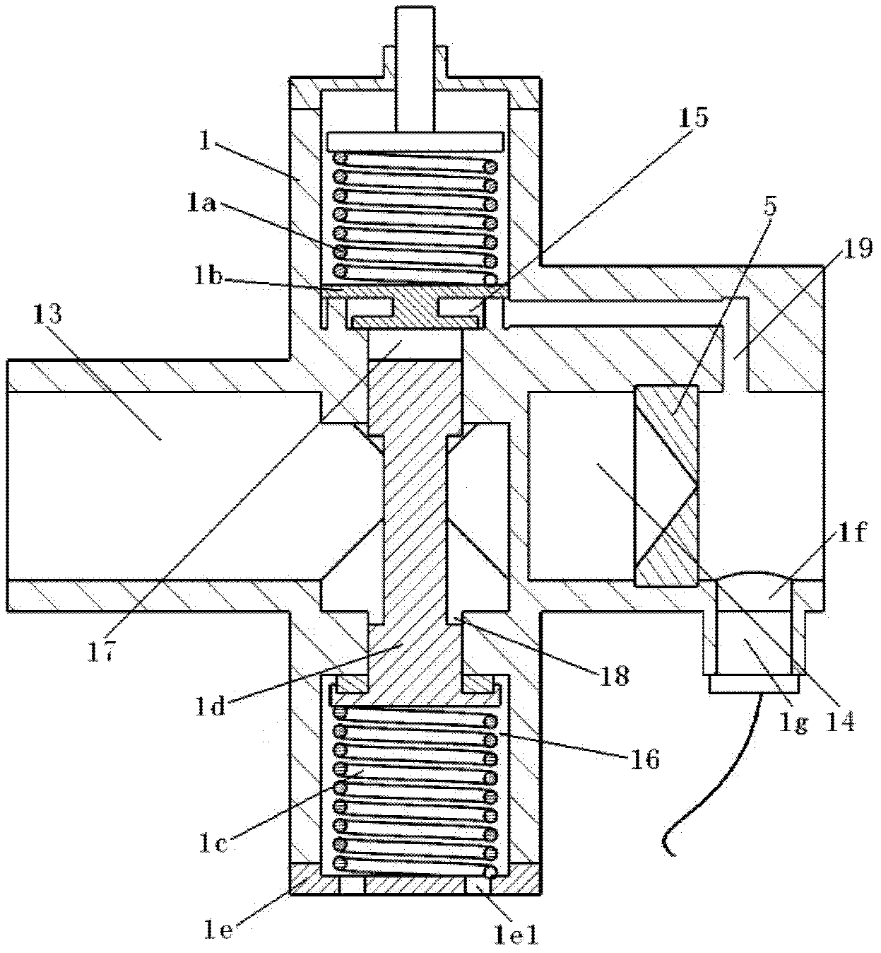 Unloading valve with cooling and automatic drain