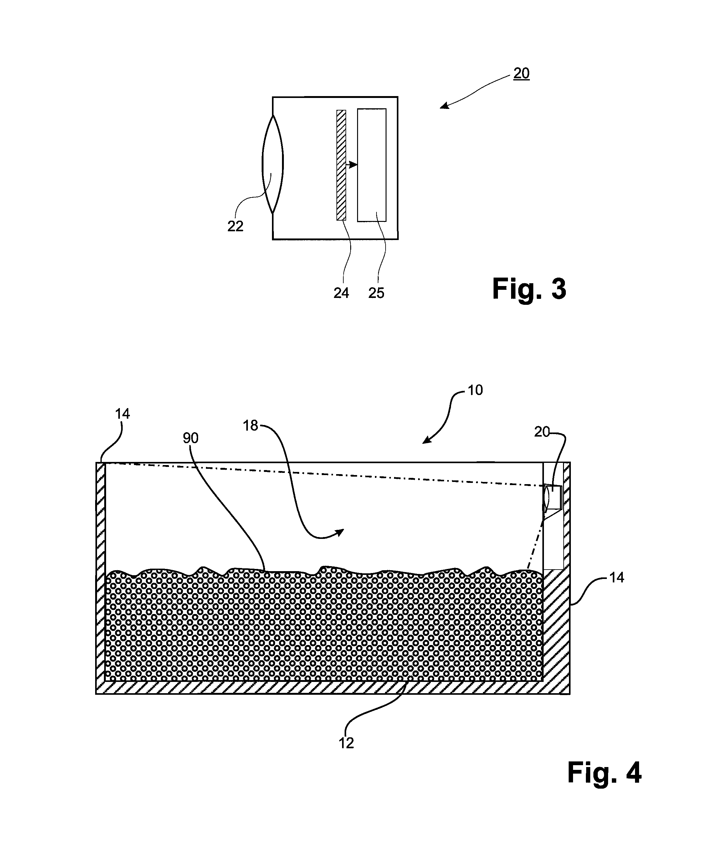 Method for dynamically detecting the fill level of a container, container therefor, and system for dynamically monitoring the fill level of a plurality of containers