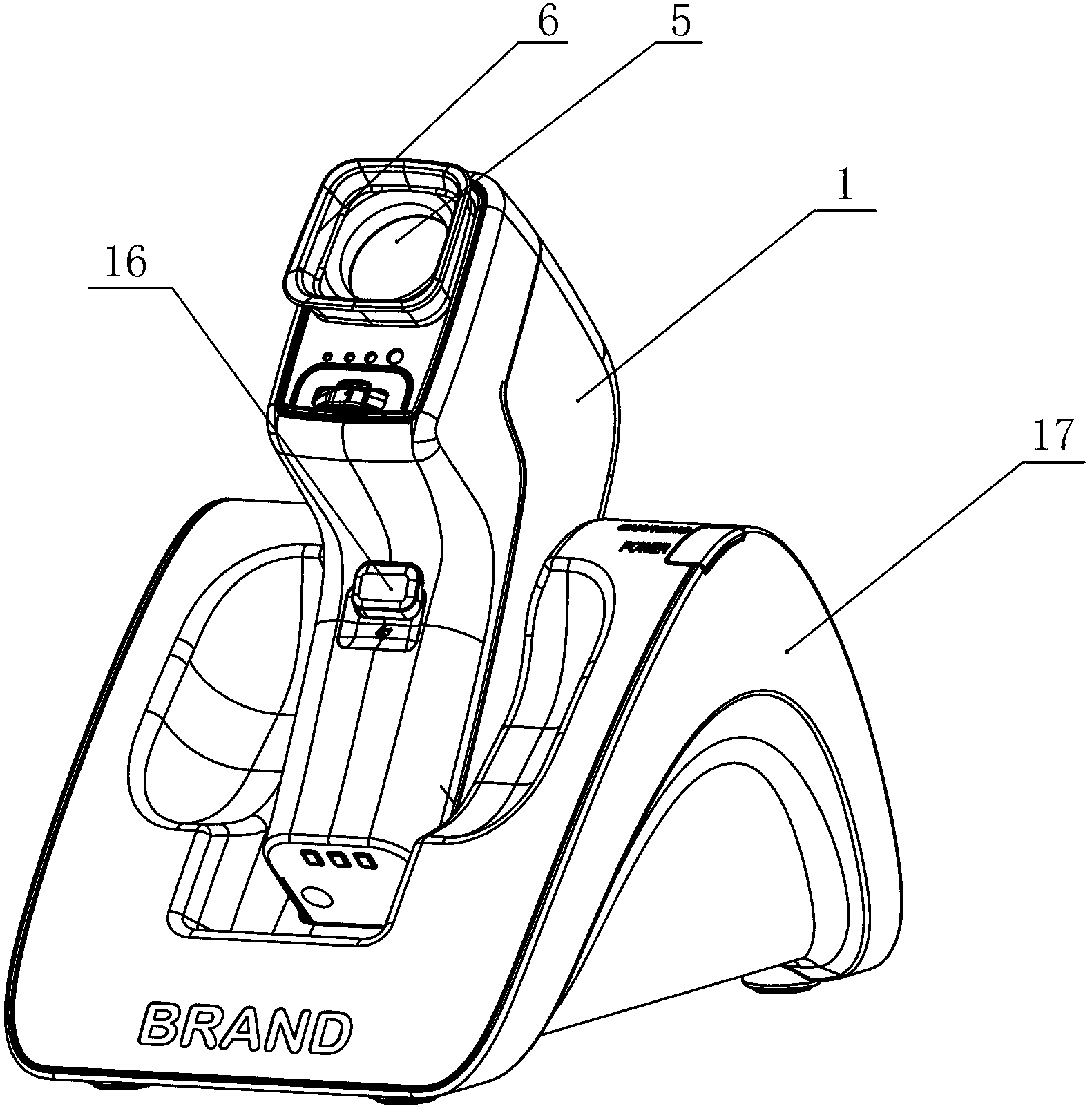 Portable light brush guided and positioned after-image amblyopia therapy instrument