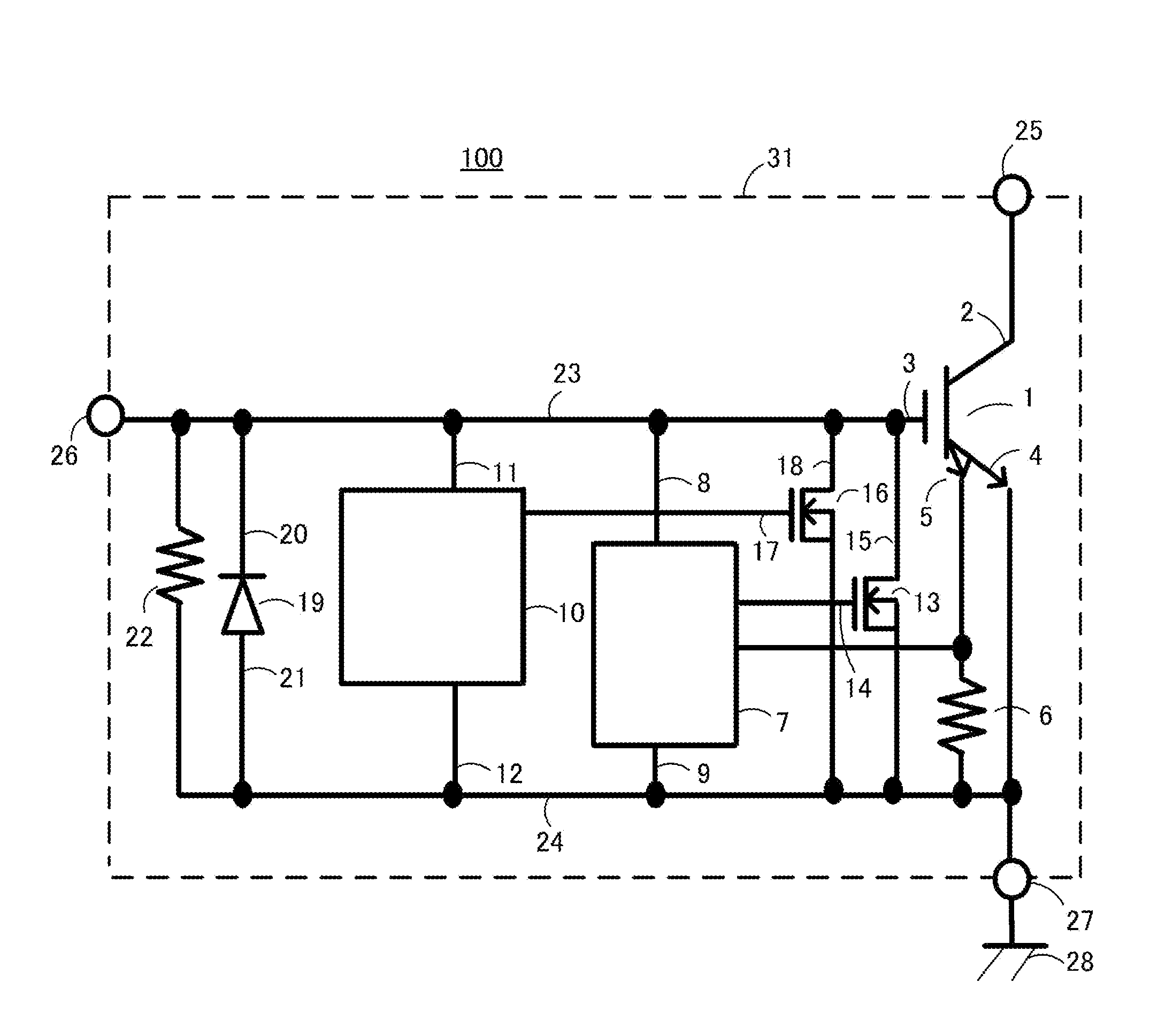 Single chip igniter and internal combustion engine ignition device