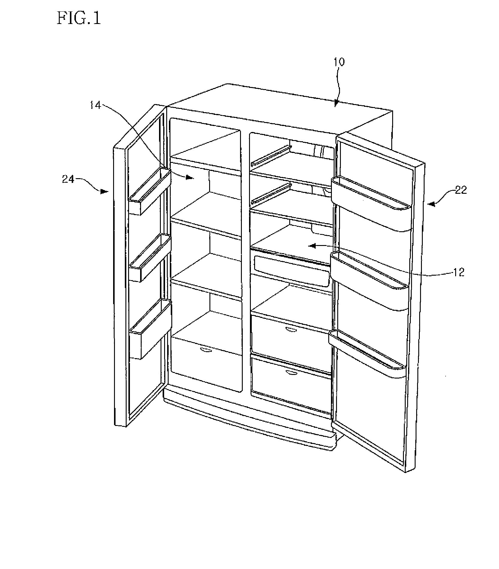 Door supporting device for refrigerator