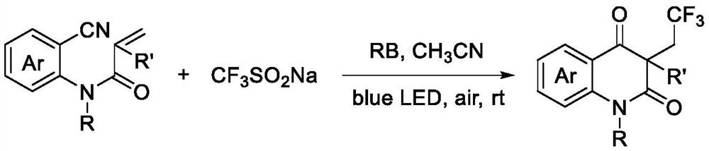 Preparation method of trifluoromethylated 2,4-quinolinedione compound