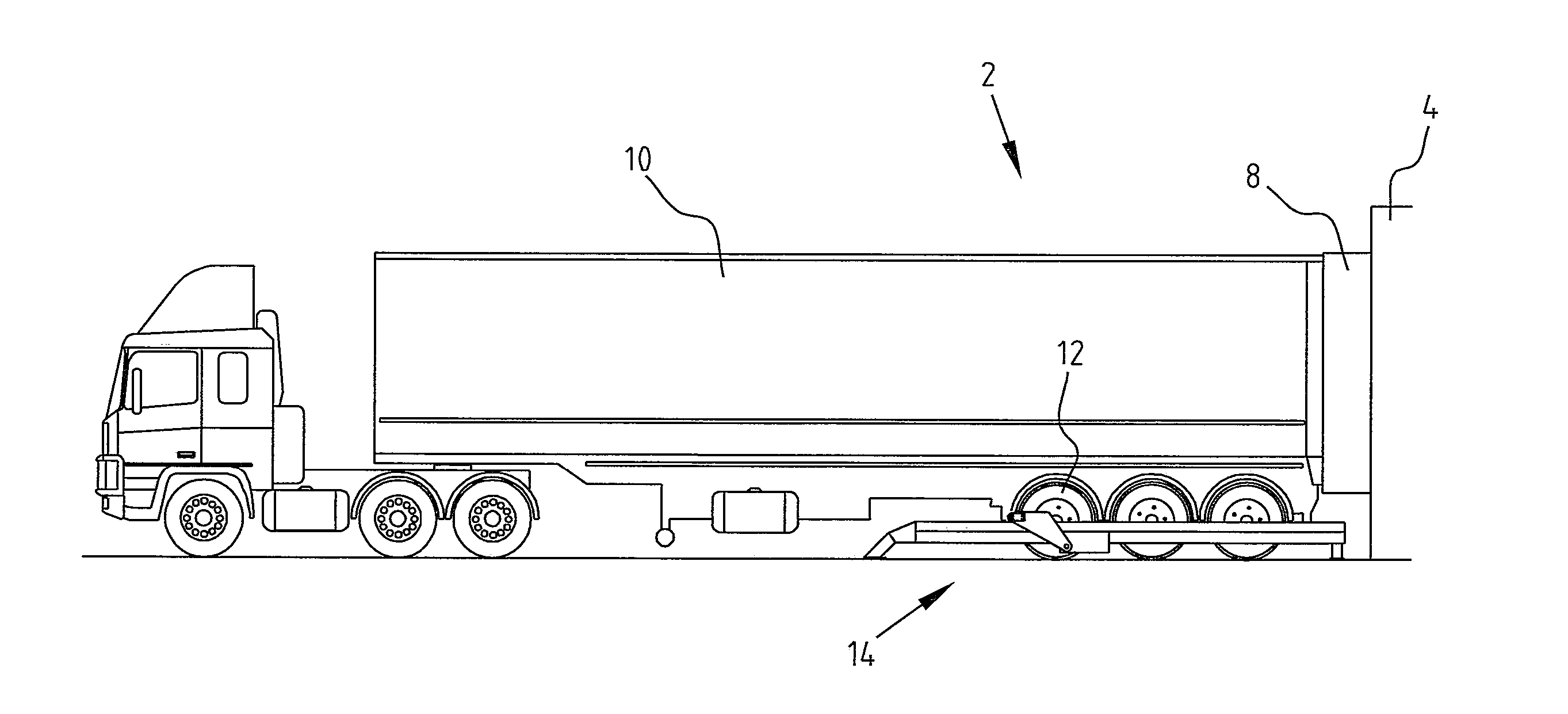 Device for Blocking a Vehicle, Method Therefor and Loading-Unloading Station Provided Therewith