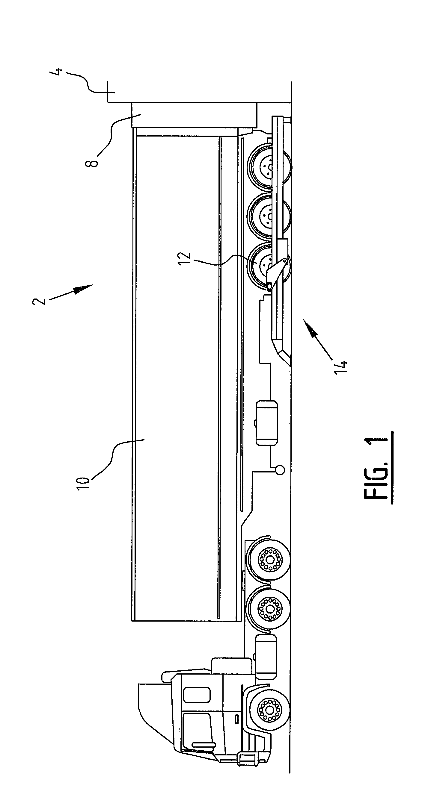 Device for Blocking a Vehicle, Method Therefor and Loading-Unloading Station Provided Therewith