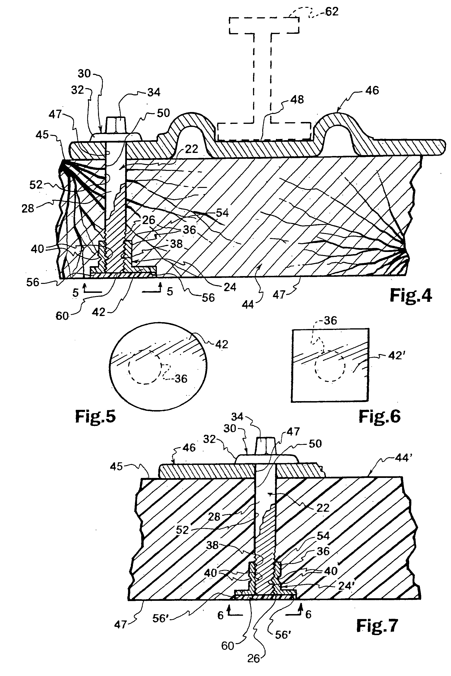 Spikeless tie plate fasteners, pre-plated railroad ties and related assemblies and methods