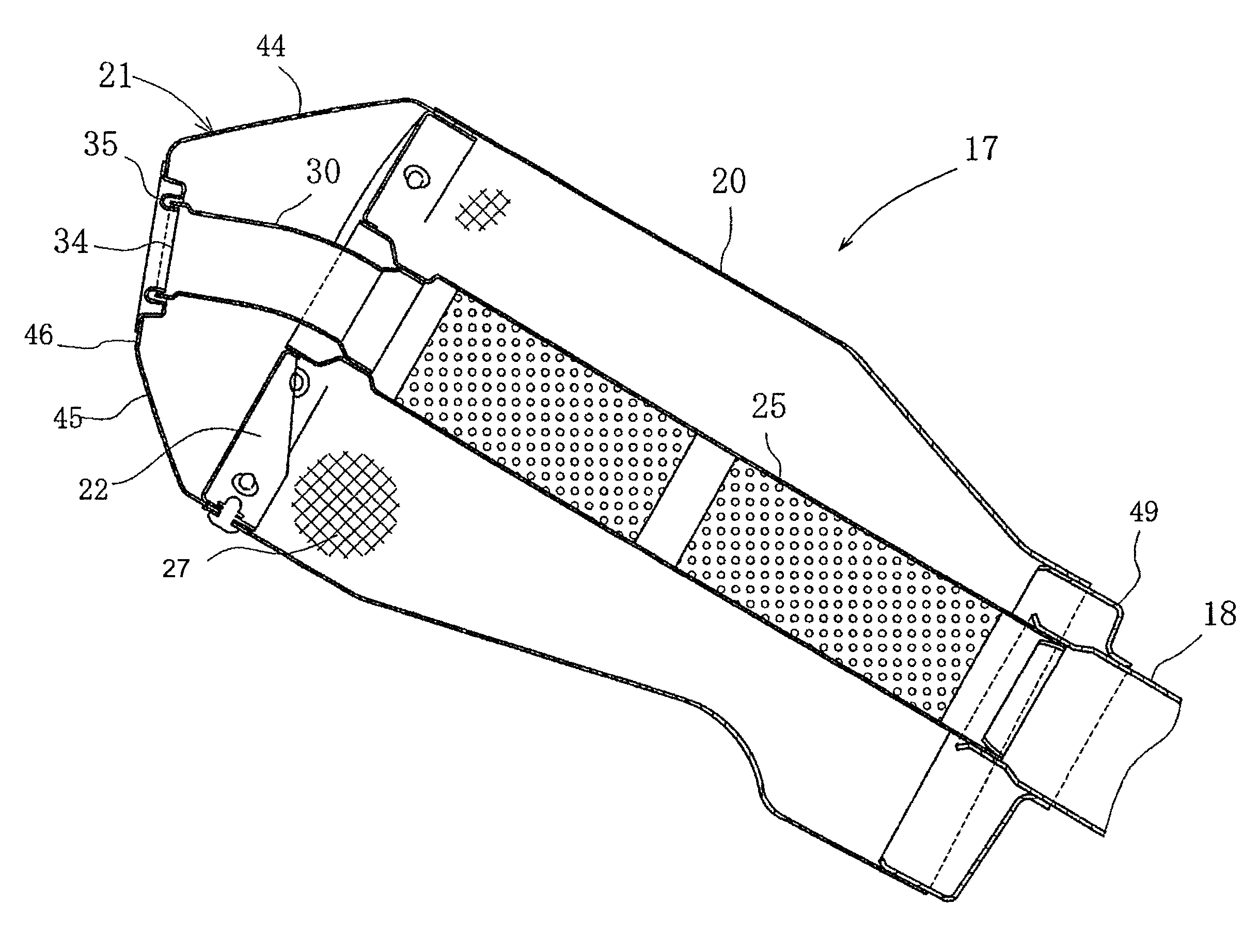 Muffler device for motorcycle