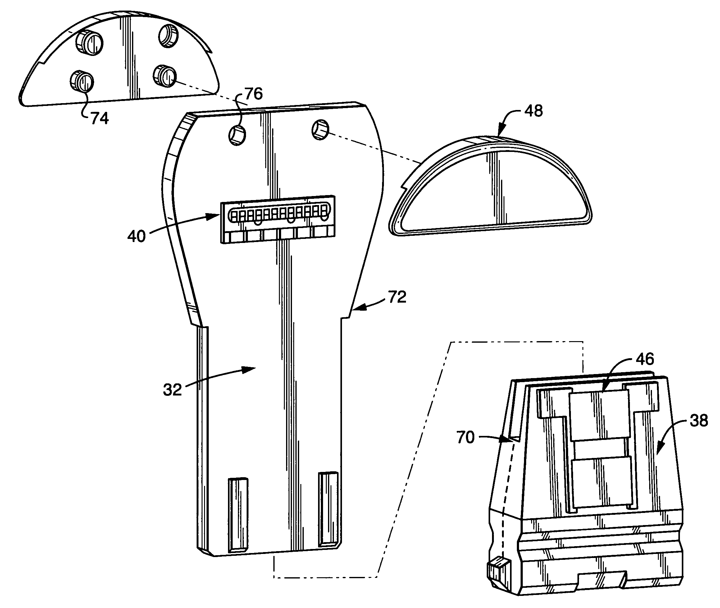 Wedge-based lamp with LED light engine and method of making the lamp