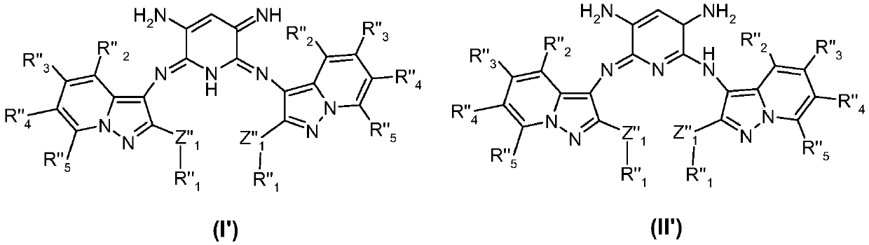 Use of azomethine compounds carrying two pyrazolopyridine units for dyeing keratin fibers