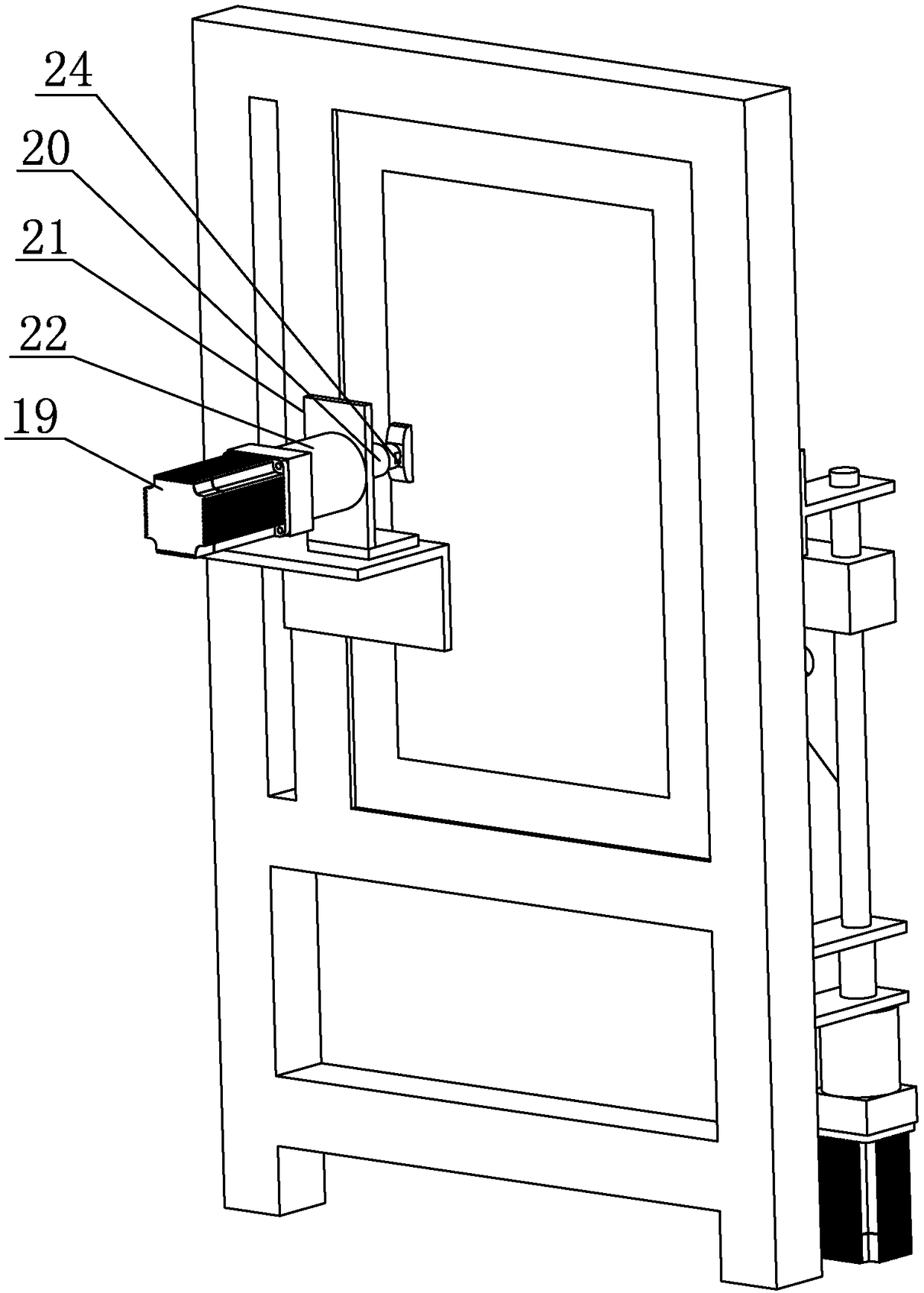 Comprehensive performance tester and test method for in-swinging casement bottom hanging hardware system for building window