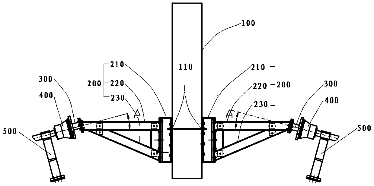 A feed assembly and angle adjustment device