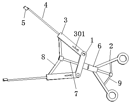 Hook part structure for eye speculum