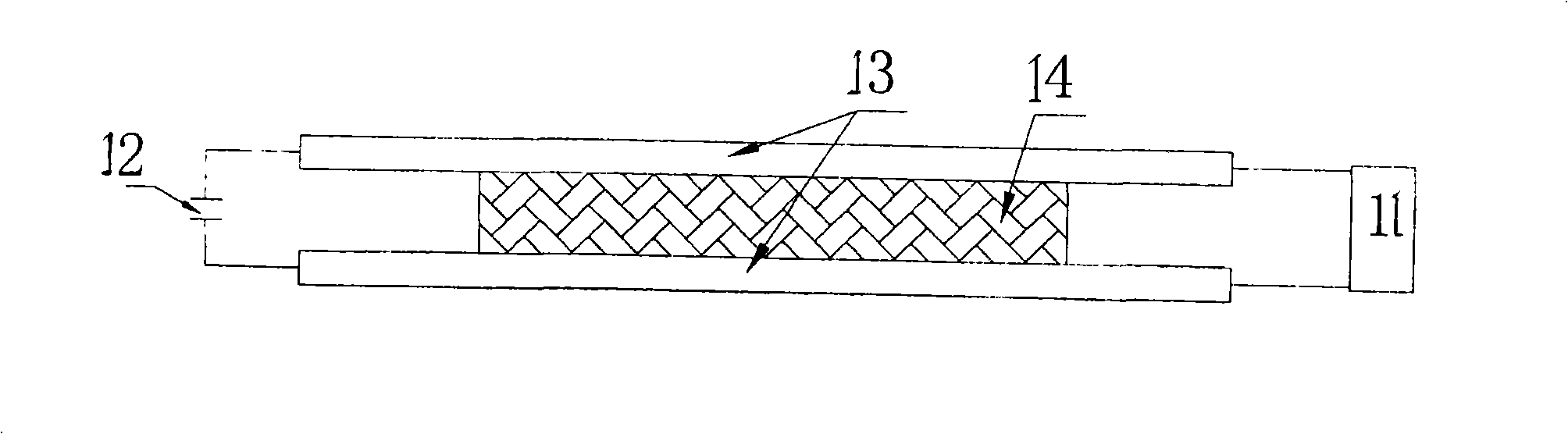 Line-type heat sensing fire detector with terminal capacitor