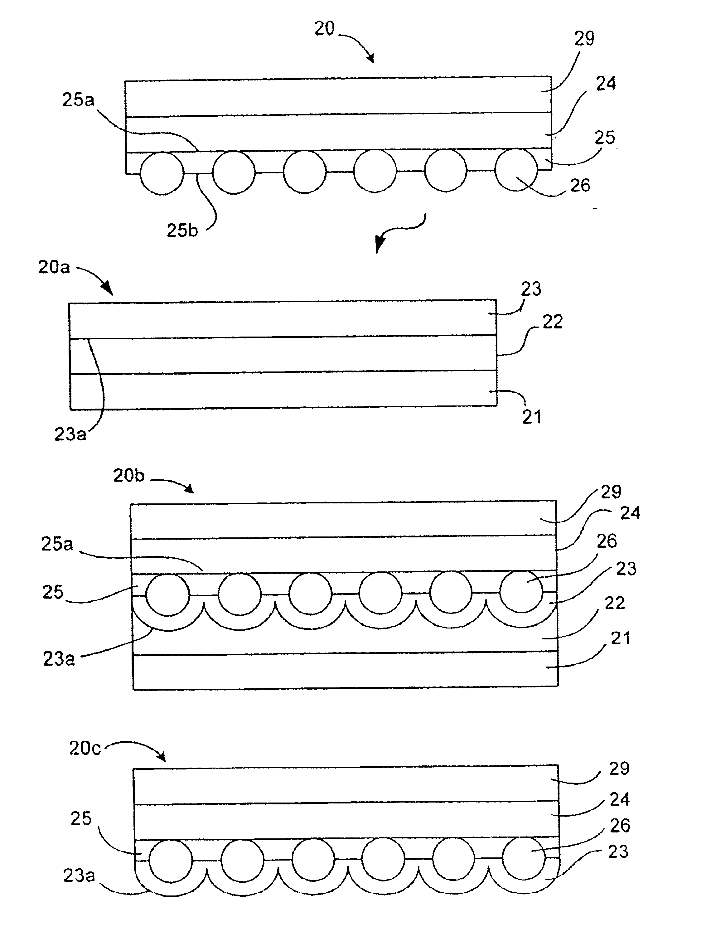 Rear projection screens and light filters with conformable coatings and methods of making the same