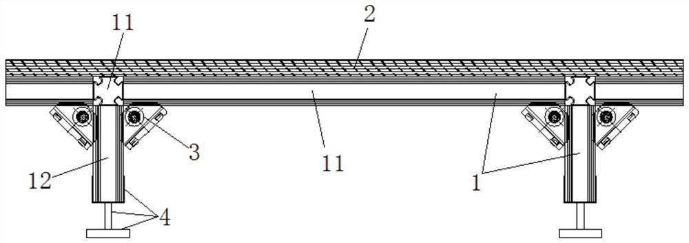 Fabricated type floor framework installation structure