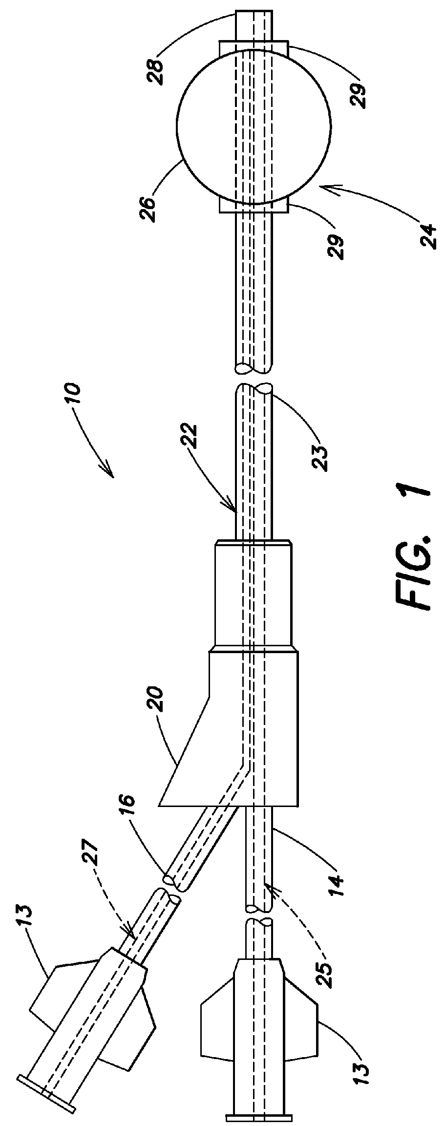 Stabilizing and sealing catheter for use with a guiding catheter