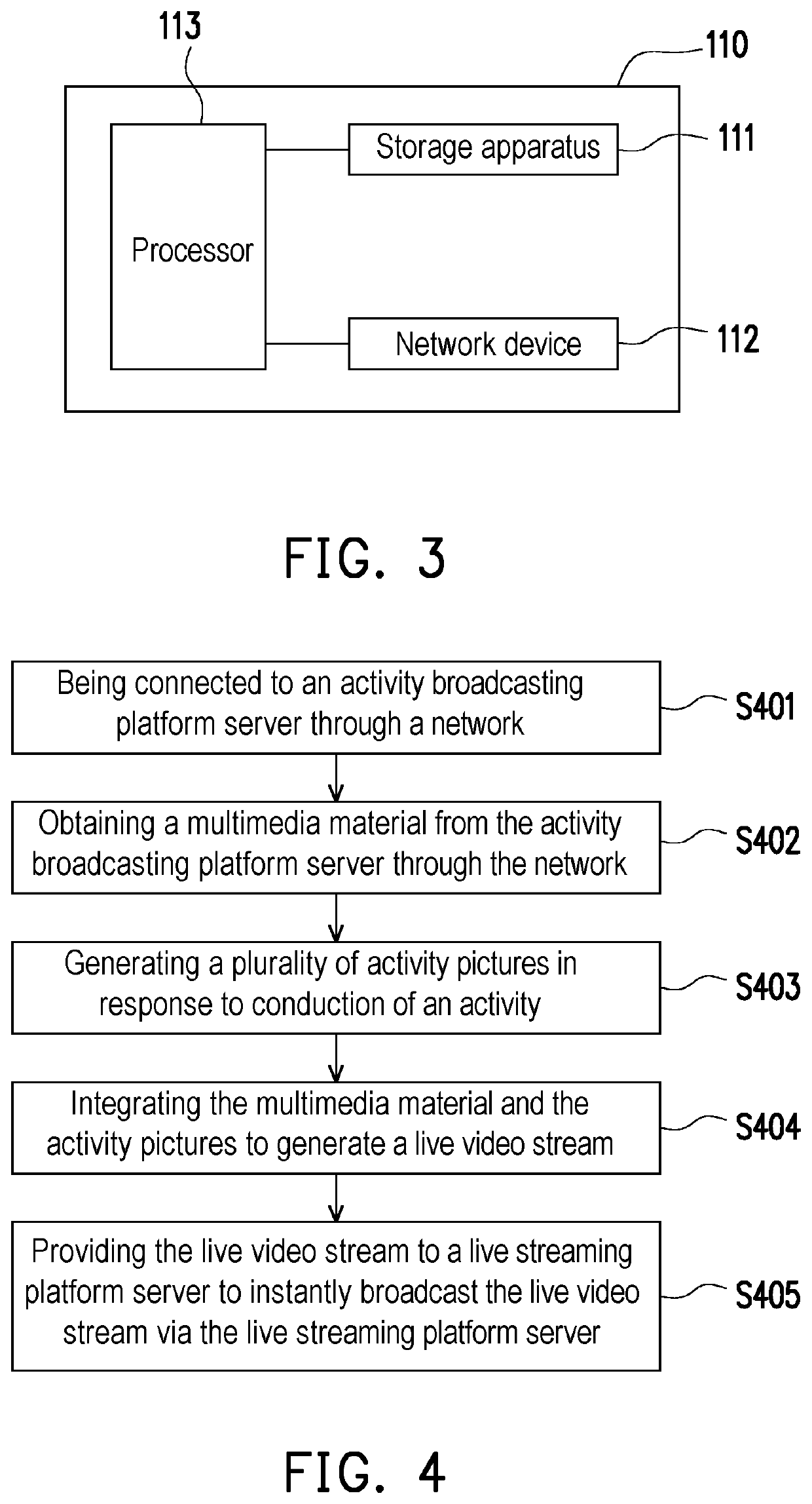 System, method, user equipment and computer-readable recording medium for live streaming activity