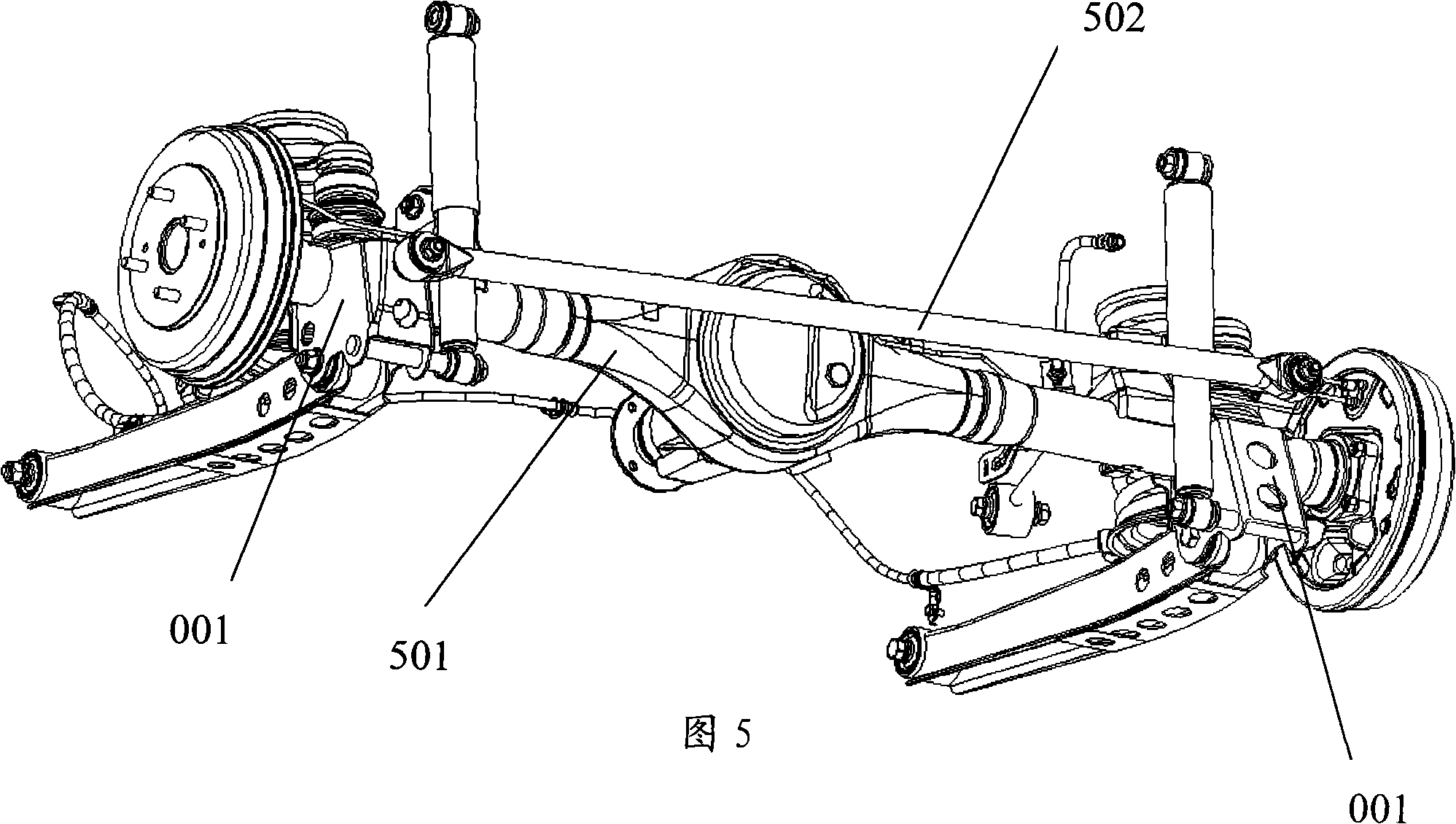 Integration type arm swing support device and assembly method thereof