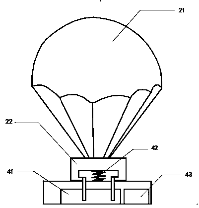 Parachute type seismograph and seismic array layout method