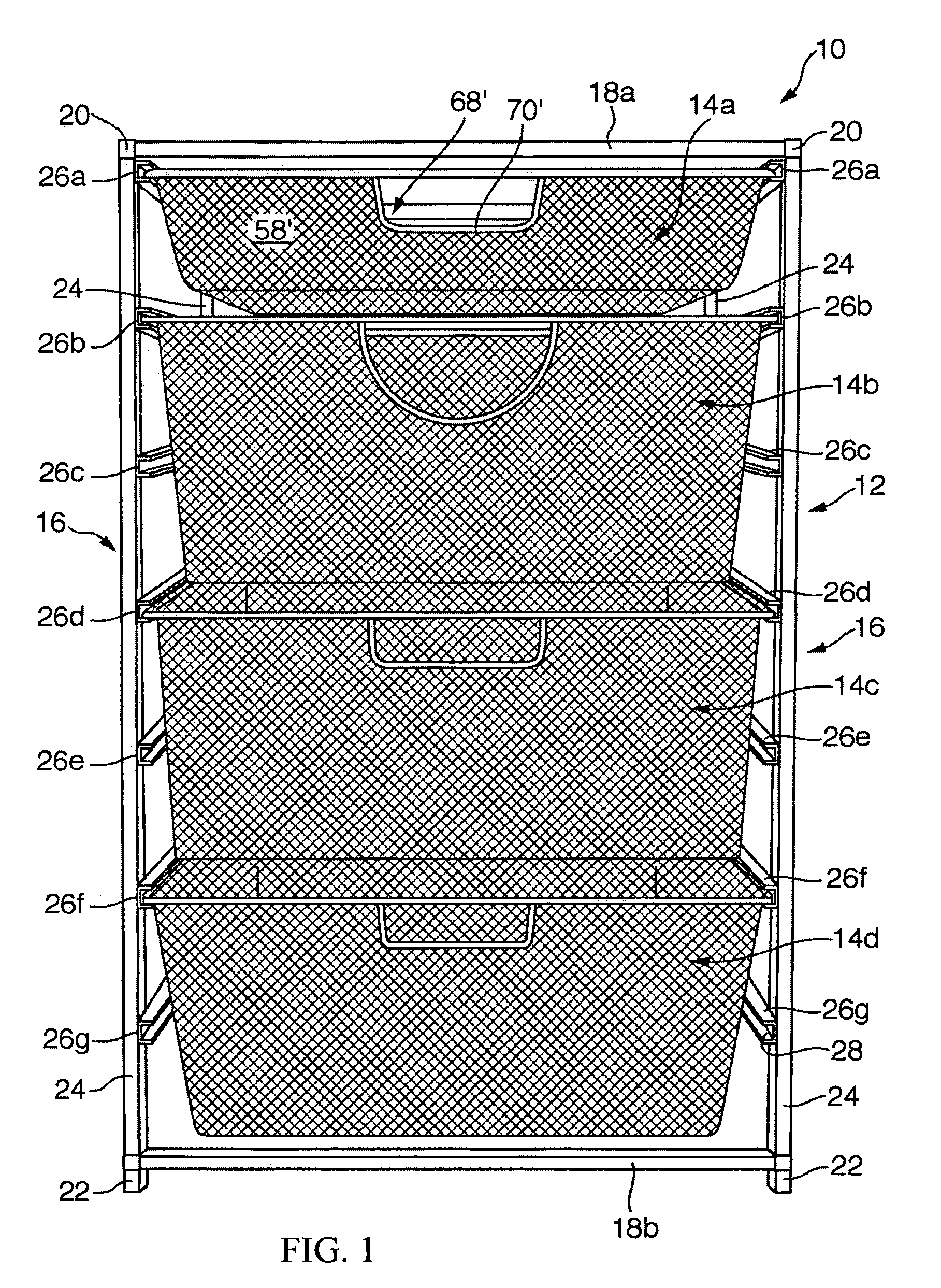 Mesh container, system using mesh containers, and method for making mesh containers