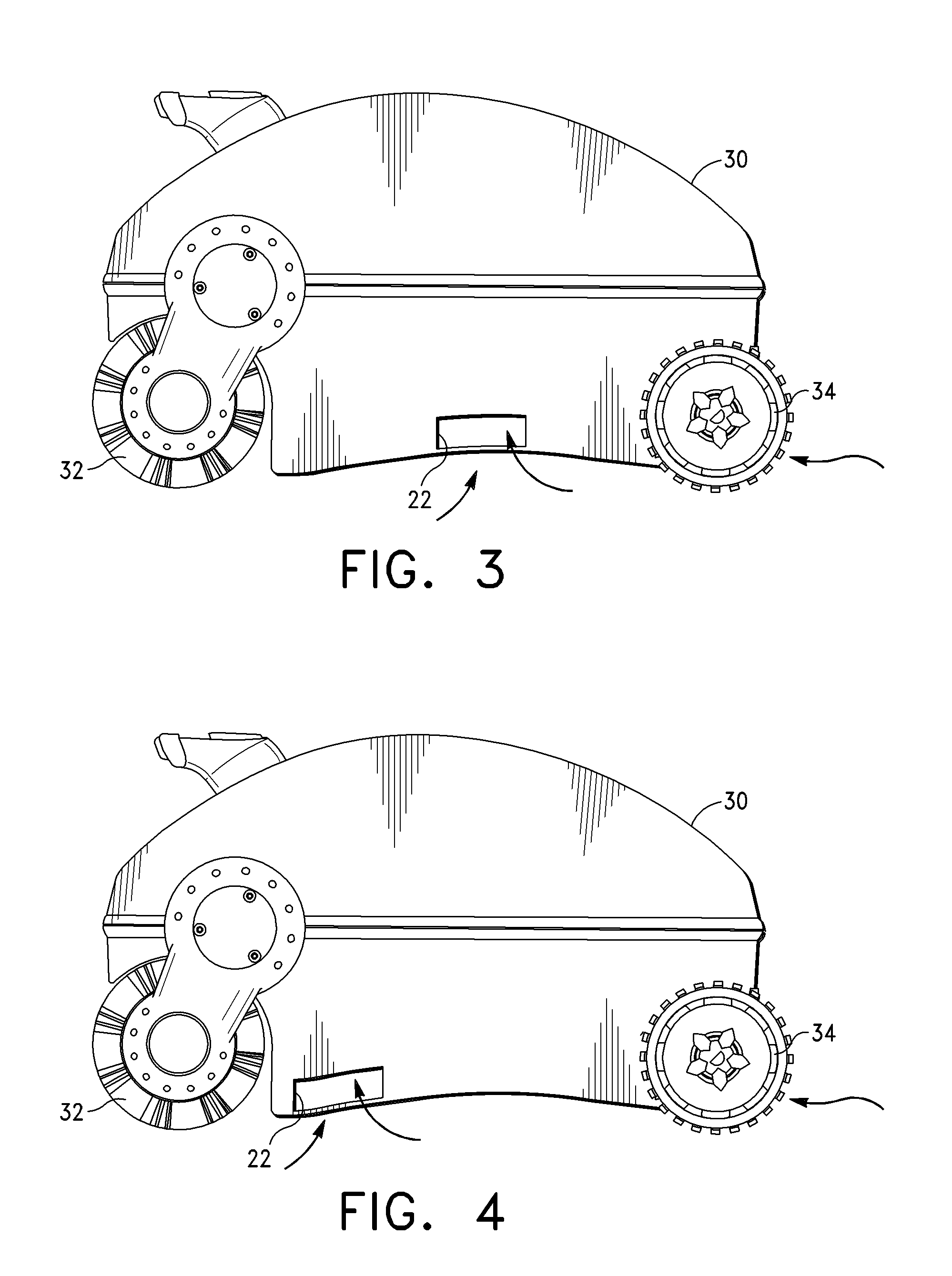 Pool cleaning vehicle having side vents and ducts