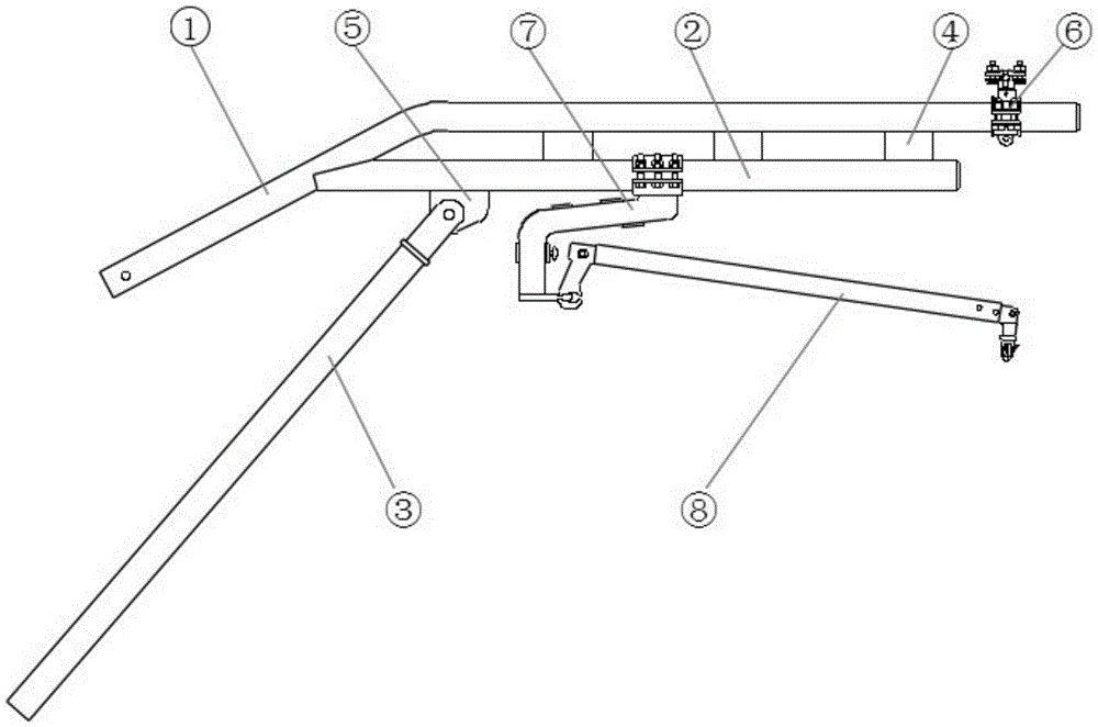 Low headroom tunnel wrist arm positioning device