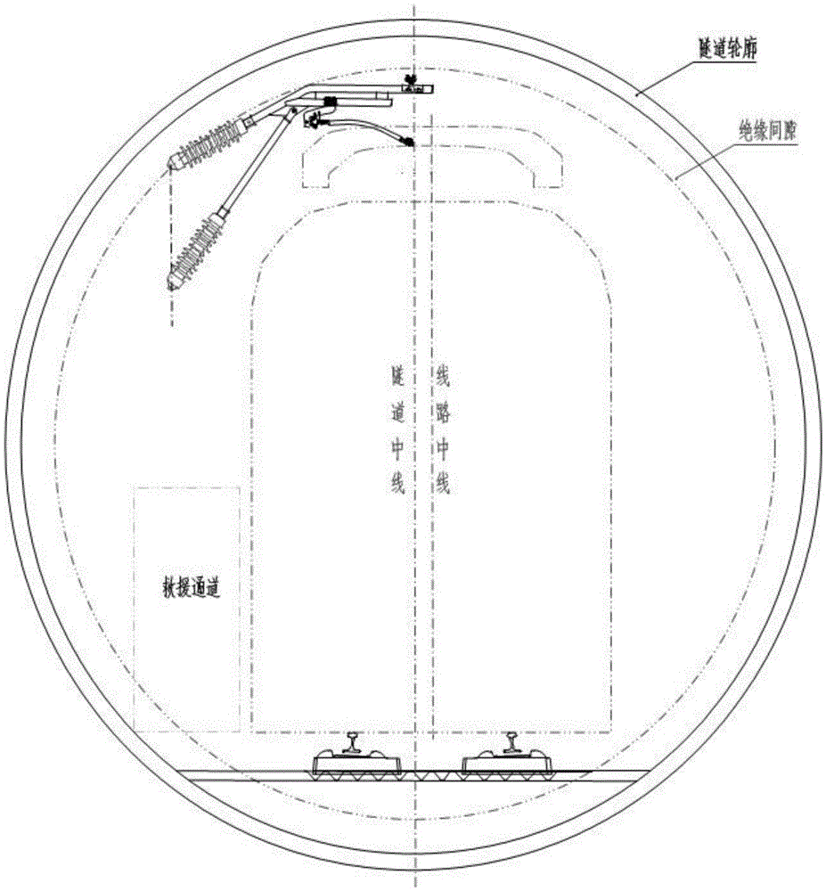 Low headroom tunnel wrist arm positioning device