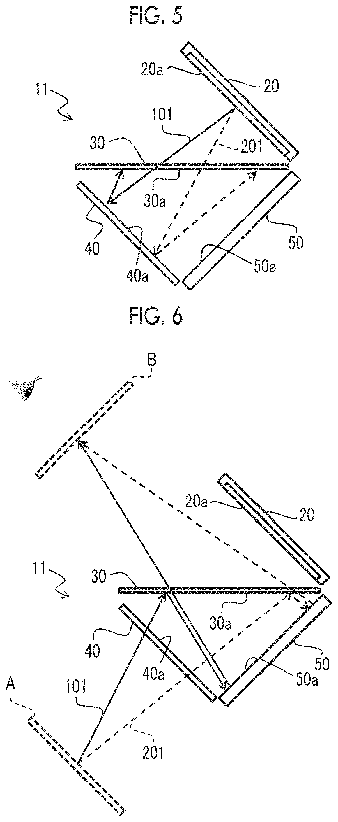 Optical apparatus for displaying an image in the air