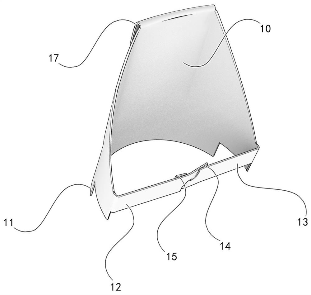 A clamping head capable of improving the air permeability of medical flat masks