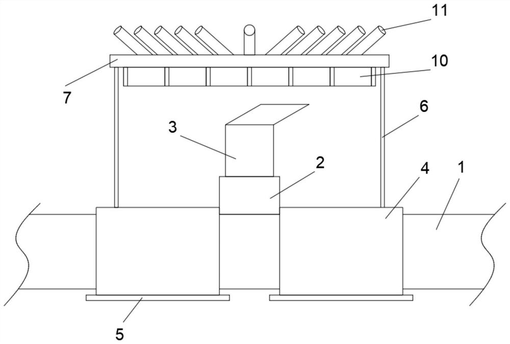 Integrated low-power-consumption aeration and oxygenation device for sewage treatment