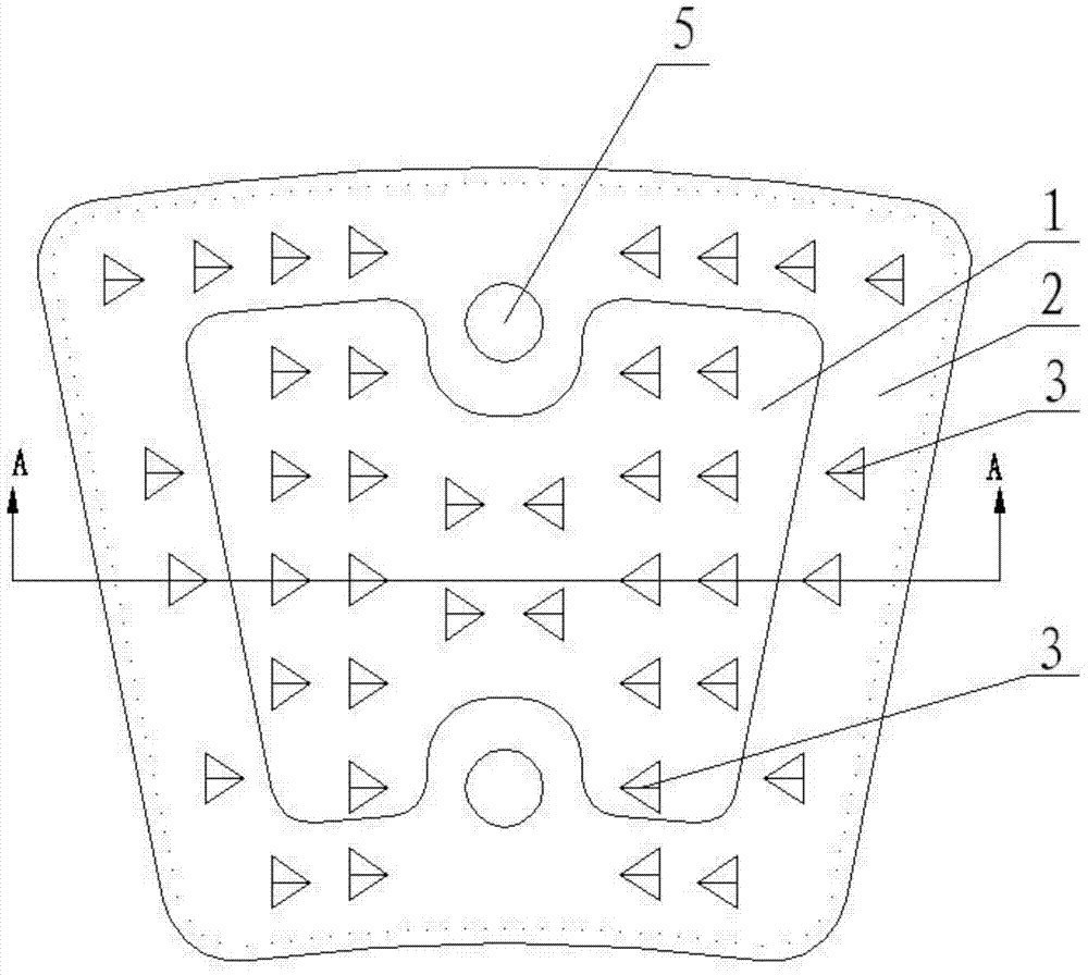 Meshed type high-temperature resistant brake pad